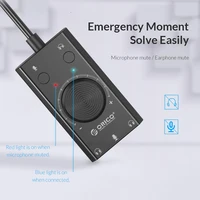 orico external usb sound card stereo mic speaker 3 5mm headset audio jack cable adapter switch volume adjustment free drive