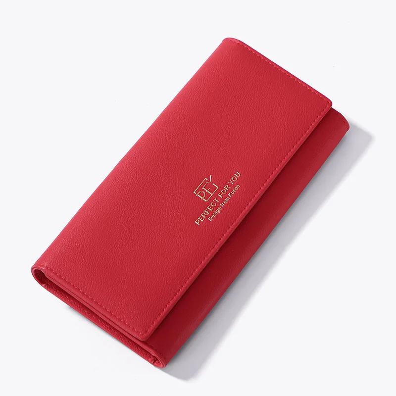 Новый дизайн Много отделов женские кошельки Trifold большой емкости держатель для