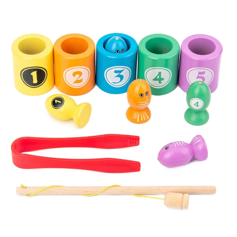 

J2FF Fishing Game Toy Kids Gift Montessori Playsets Interactive Education Busy Board
