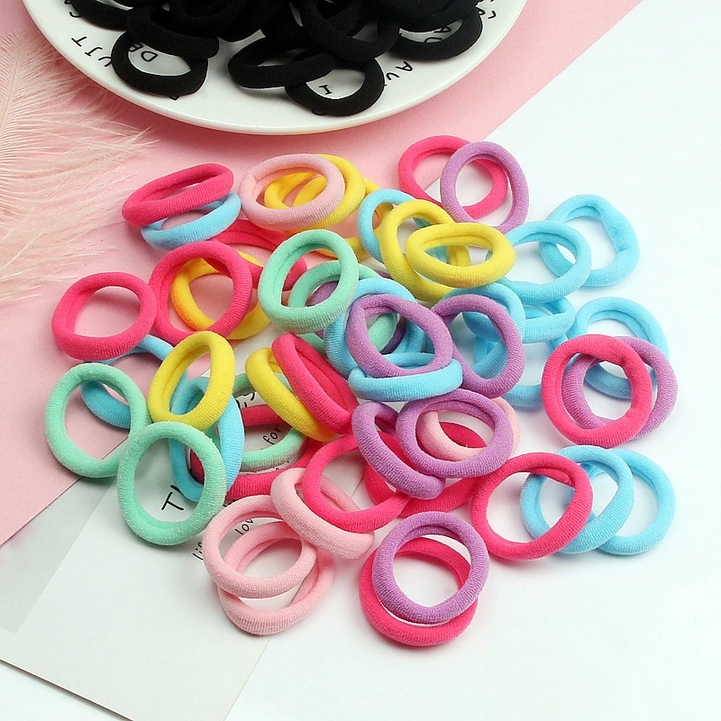 Резинки для волос ярких цветов Эластичные Мини резинки аксессуары принцесс 50/100