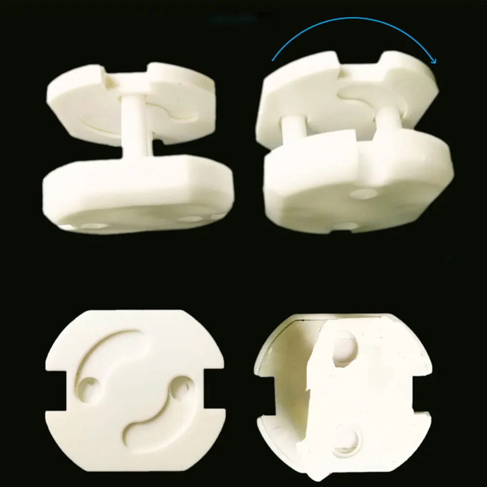 10 шт./лот Поворотная Крышка для детской безопасности с 2 отверстиями европейский