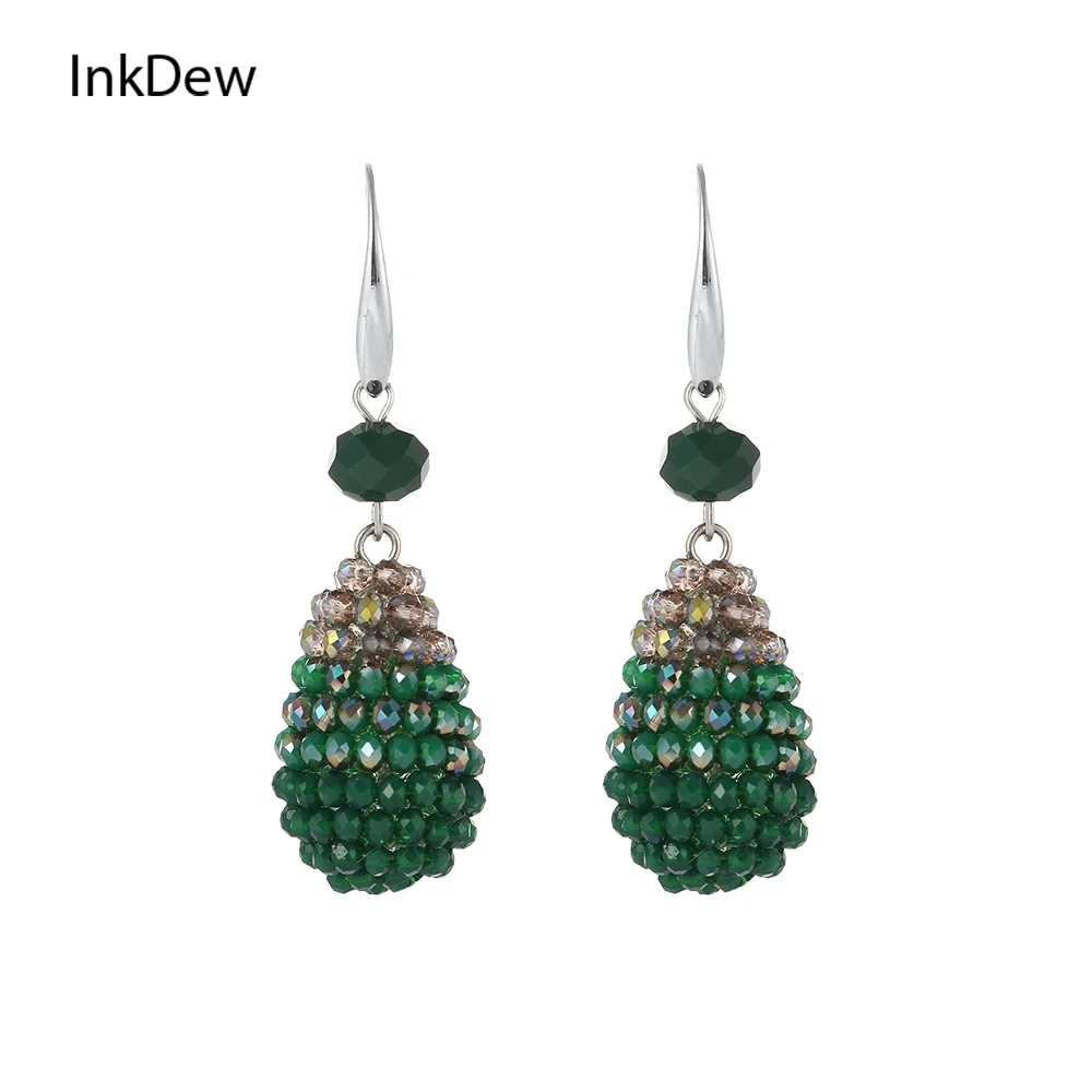 Женские яркие серьги-капельки INKDEW модные длинные серьги ручной работы