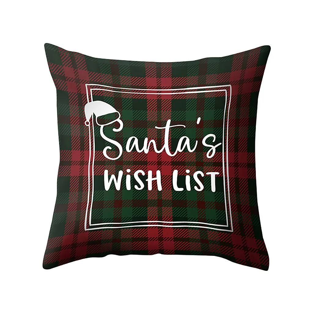 Наволочка с рождественским принтом полиэстер домашний декор для автомобиля 45X45