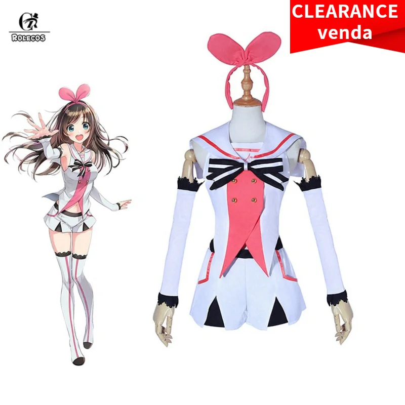 Костюм ROLECOS Vtuber Kizuna AI костюм для косплея популярный виртуального Youtuber женщин