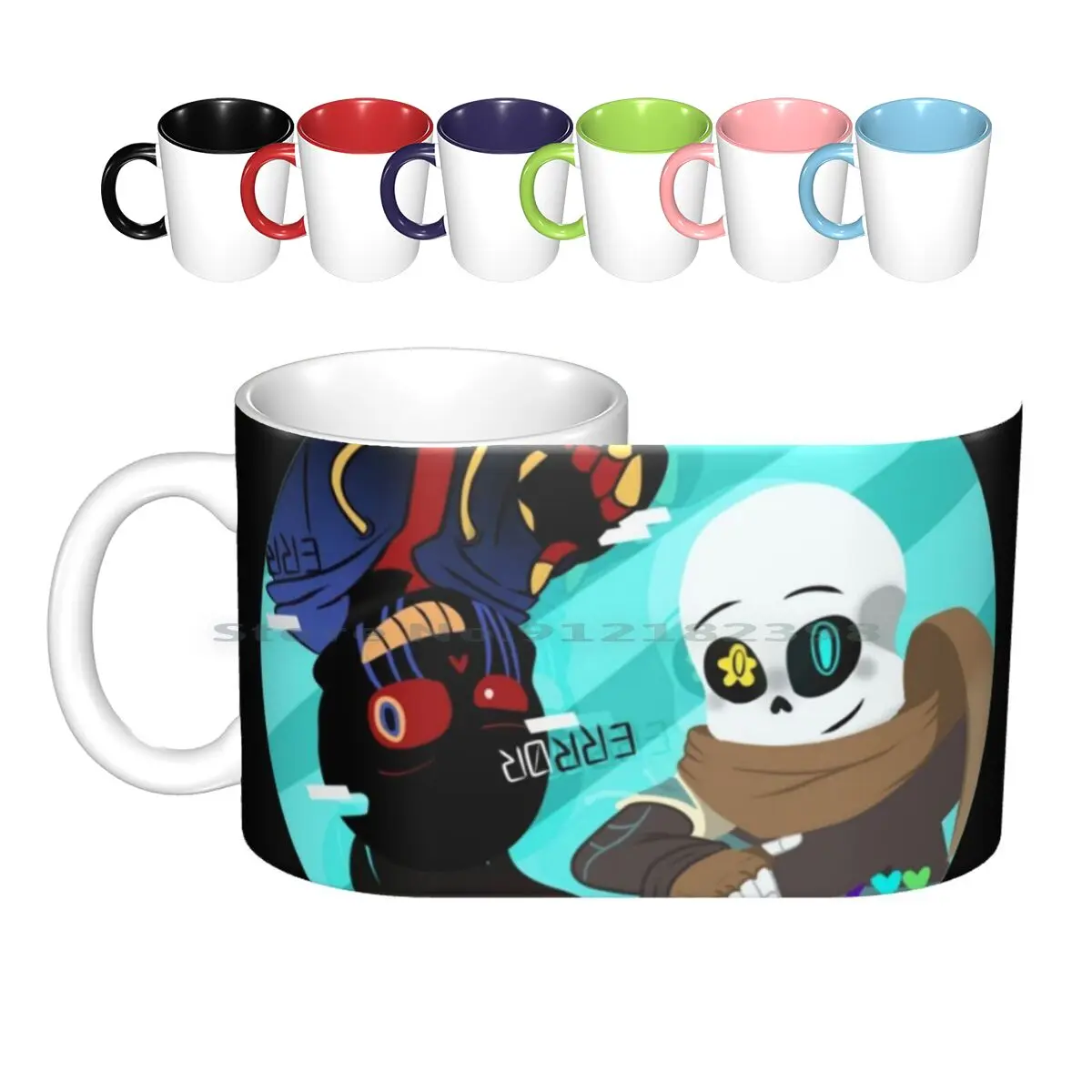 Керамические кружки Ink X Error, кофейные чашки, Кружка для молока и чая, кружка Undertale Inktale Errortale Ink X Error Ink Sans Error, креативный тренд