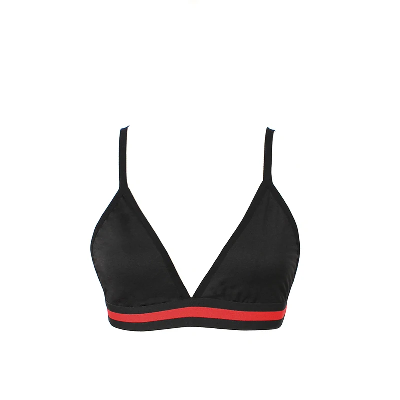 Летняя мода ночное белье бюстгальтер черный/белый эластичный пэчворк топы