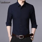 2021 Новая модная брендовая дизайнерская мужская рубашка, приталенная уличная рубашка с длинным рукавом, Корейская повседневная мужская одежда высокого качества