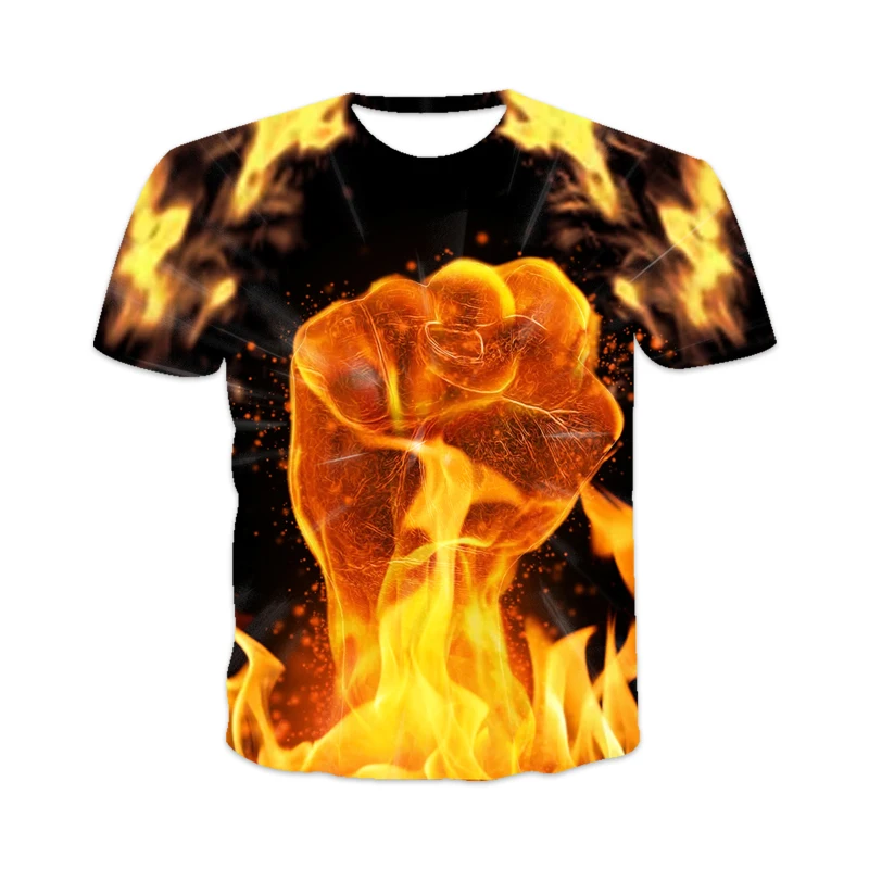 

2021new Whole Body Flame Series Design Men's Summer T-shirt 3d Printed Short Sleeve T-shirt Various Styles Original Design