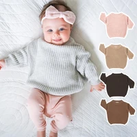 ins nordic minimalist b set baby pure cotton sweater autumn and winter warm sweater baby solid color european and american style