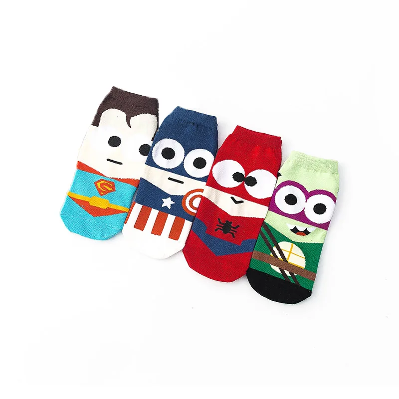 36-43 летние носки в стиле Харадзюку хип-хоп ниндзя Бэтмен Супермен Спайдермен