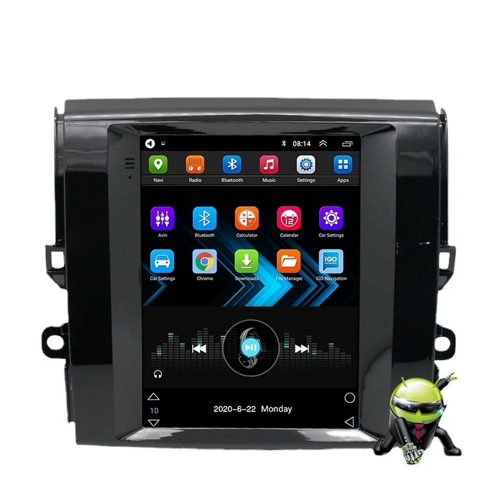 Автомобильный мультимедийный плеер Android в стиле Tesla с GPS-навигацией Bluetooth Wi-Fi