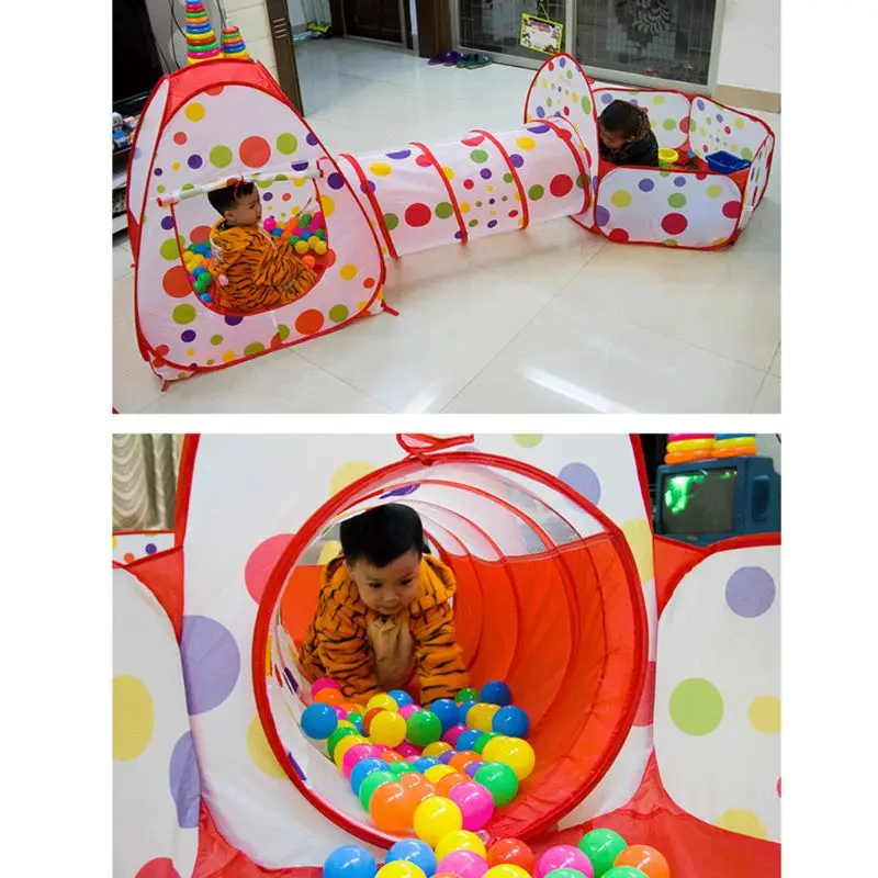 

3Pcs/Set Play Tent Baby Toys Ball Pool for Children Pool Pit Kids Folding Crawling Tunnel Ocean Playhouse