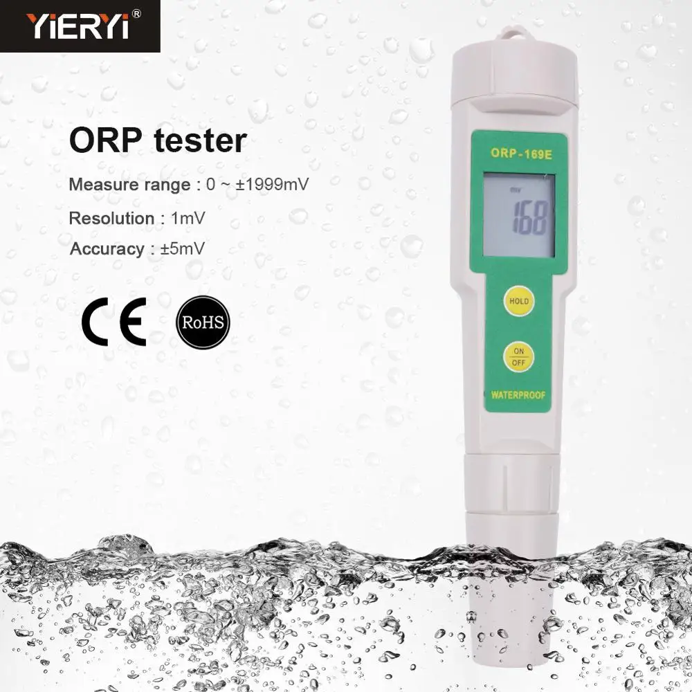 Yieryi высокое качество 169E ORP/редокс-тестер водонепроницаемый индикатор ОВП, ОВП-метр тестовый инструмент с бумажной коробкой