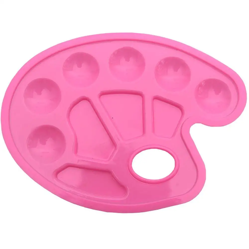 Белая розовая зеленая синяя Палетка для рисования Детская DIY краска пластиковая