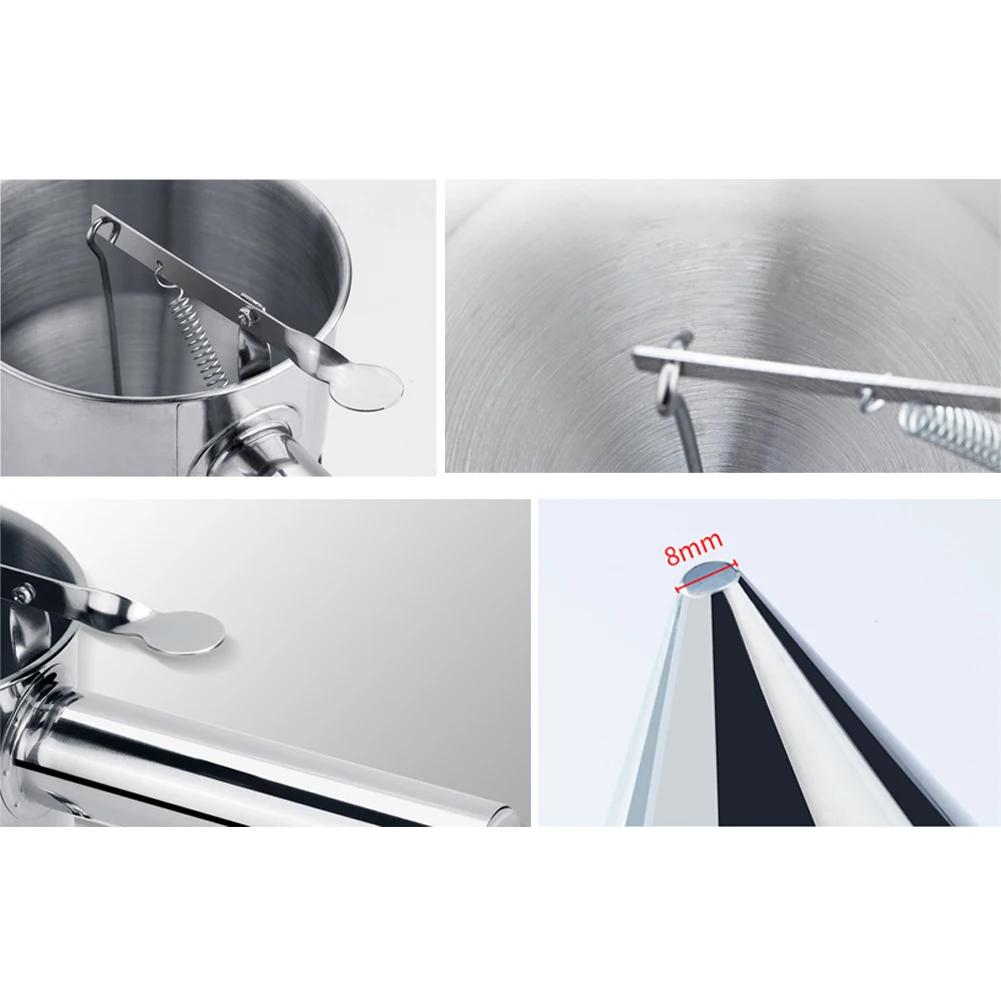 

Stainless Steel Conical shape Octopus Balls Making Funnel with rack Batter Dispenser for Cupcake Pancake Baking Tools Helper