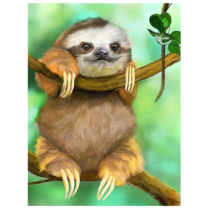 Алмазная вышивка маска ленивого 5ddiy алмазов картина животные мозаика крестом