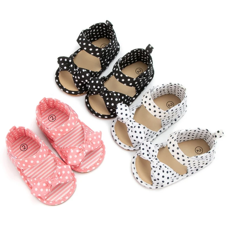 

Infant Baby Girls Sandal soft Sole Non-slip Cute Wave point Flat Shoes Toddler Summer Baby Shoes First Walkers 0-18m