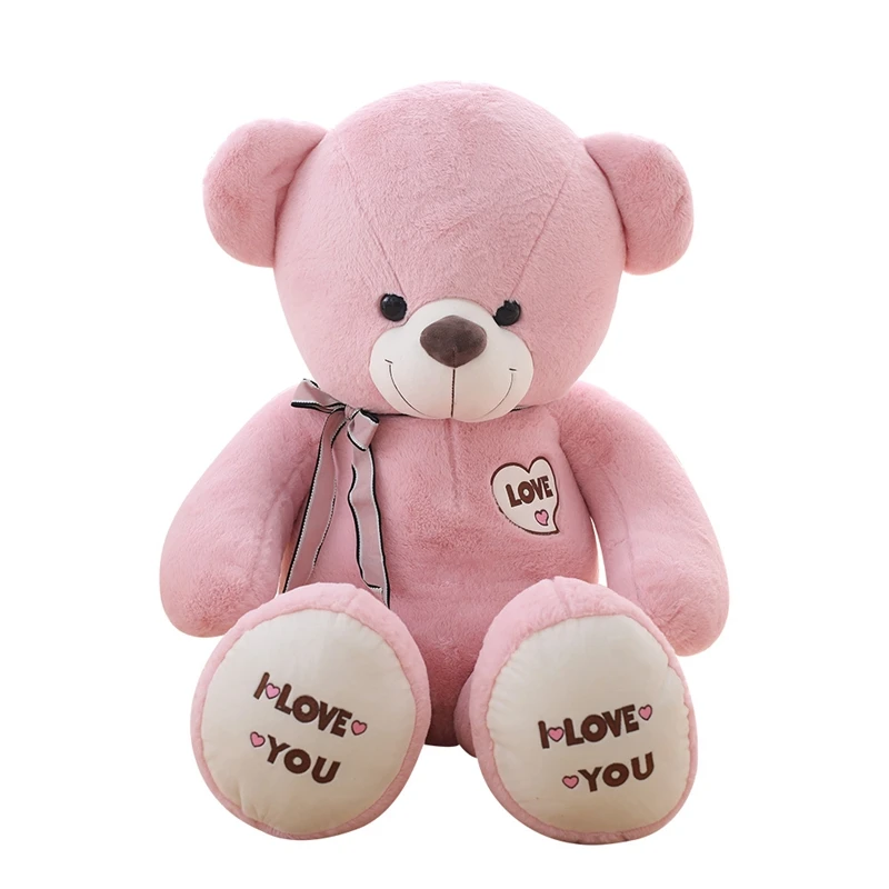 

1pc Big I Love You Teddy Bear Large Stuffed Plush Toy Holding LOVE Heart Soft Gift for Valentine Day Birthday Girls' Brinquedos