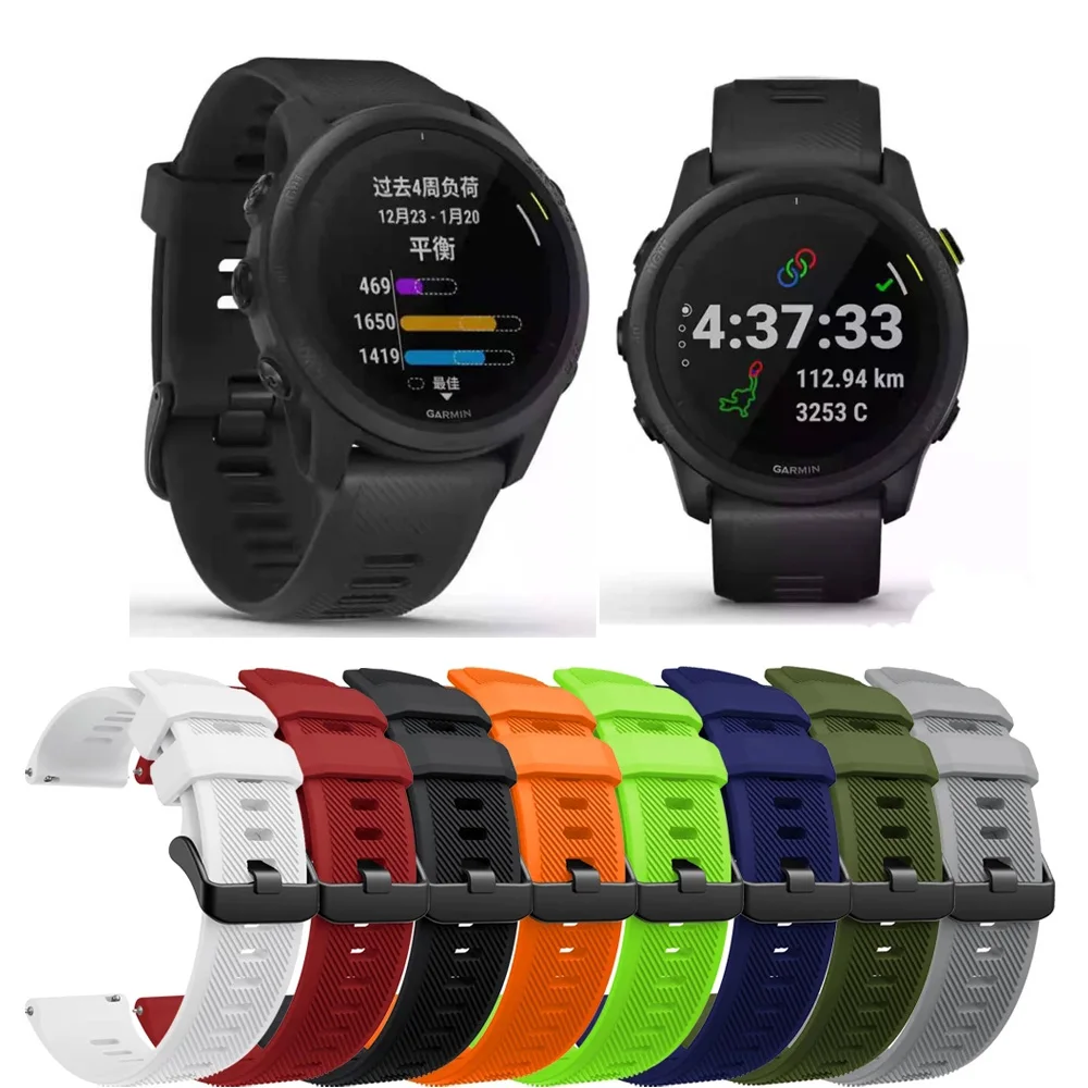 

22mm Quality Silicone Strap Watch Band for Garmin Forerunner 745 Replacement Smart Bracelet Garmin Venu 2/ Vivoactive 4 Wrist