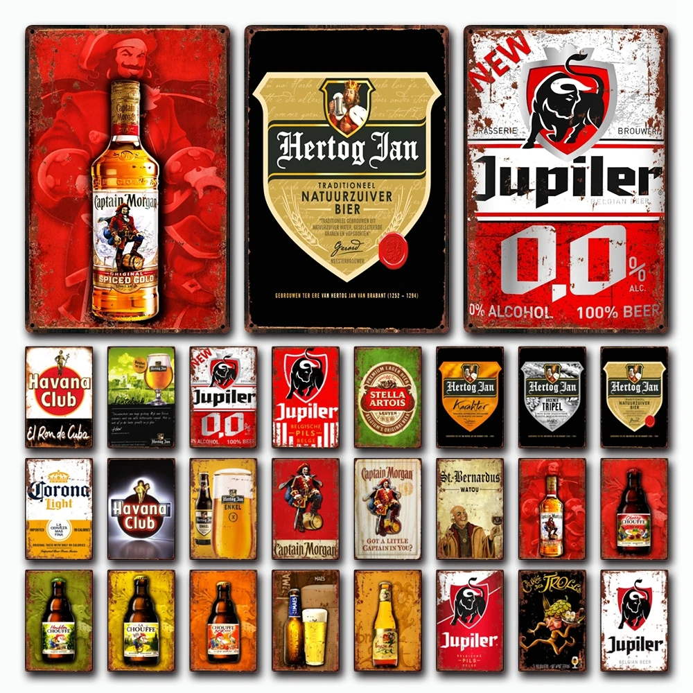 

[Kelly66] бельгийское пиво Jupiler Leffe Hertog Jan Bieren La Chouffe жестяная металлическая вывеска домашний Декор картина 20*30 см Размер Dy194
