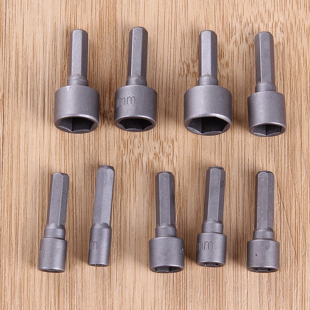 

9pcs Nut Drivers 1/4 Inch Hex Shank CRV Screwdriver Socket Bit Power Tools