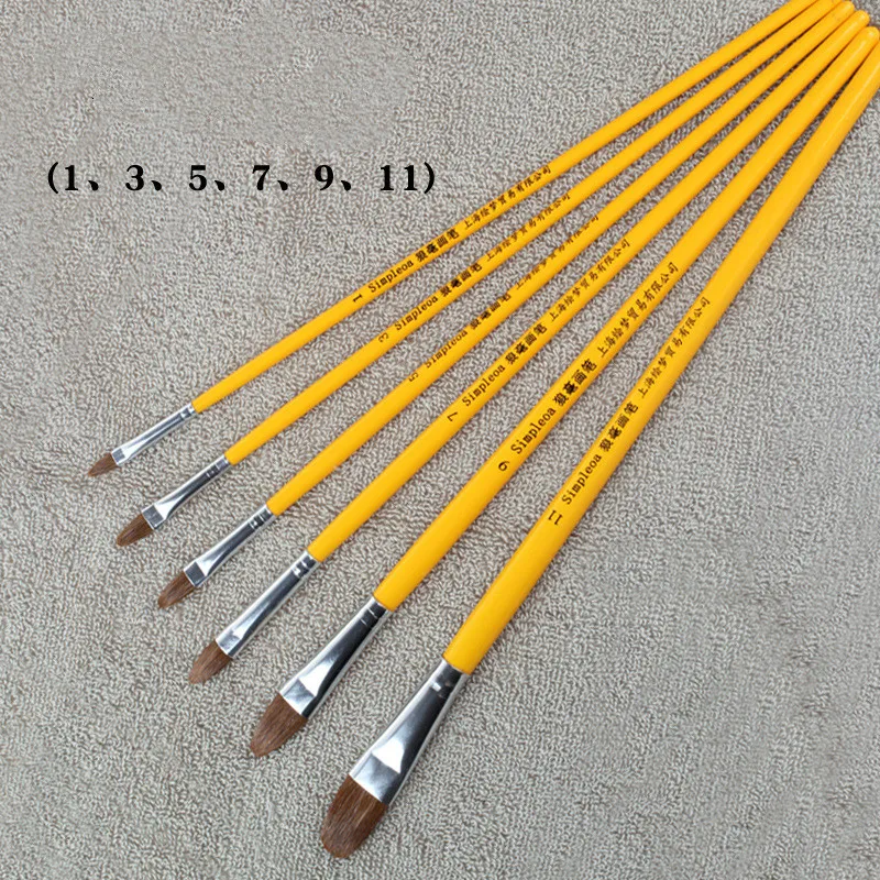 Тонкая нейлоновая кисть для рисования миниатюрная гуашь масляная