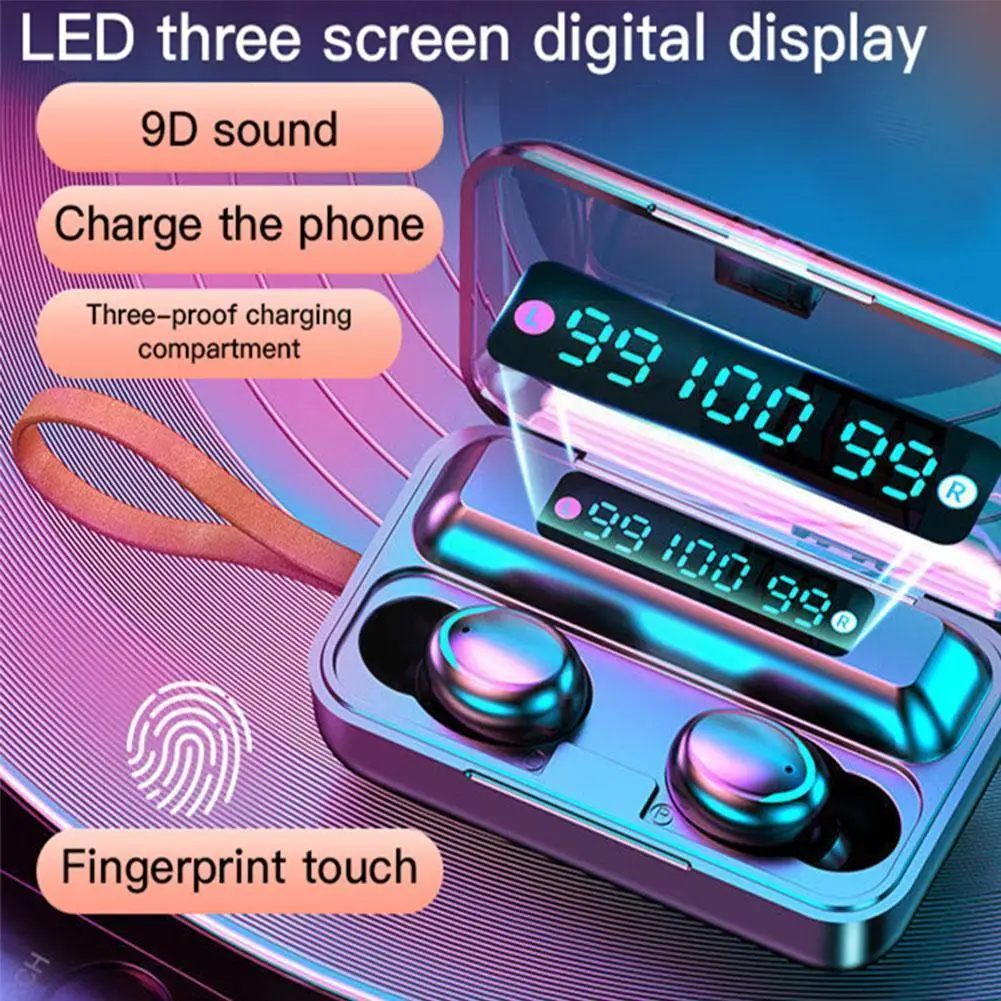 

Беспроводная Bluetooth-гарнитура 5,0, водонепроницаемая стерео-гарнитура с коробкой, Bluetooth-наушники S3H6, Спортивная зарядка, наушники S6P6