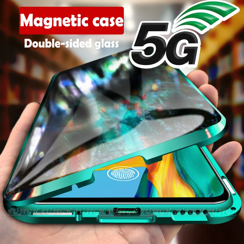 

Двухсторонний стеклянный магнитный металлический чехол для Samsung Galaxy S8 S9 S10 Plus S20 Ultra Note20 10 A10 A50 A70 A11 A51 A71 A91 M31, чехол