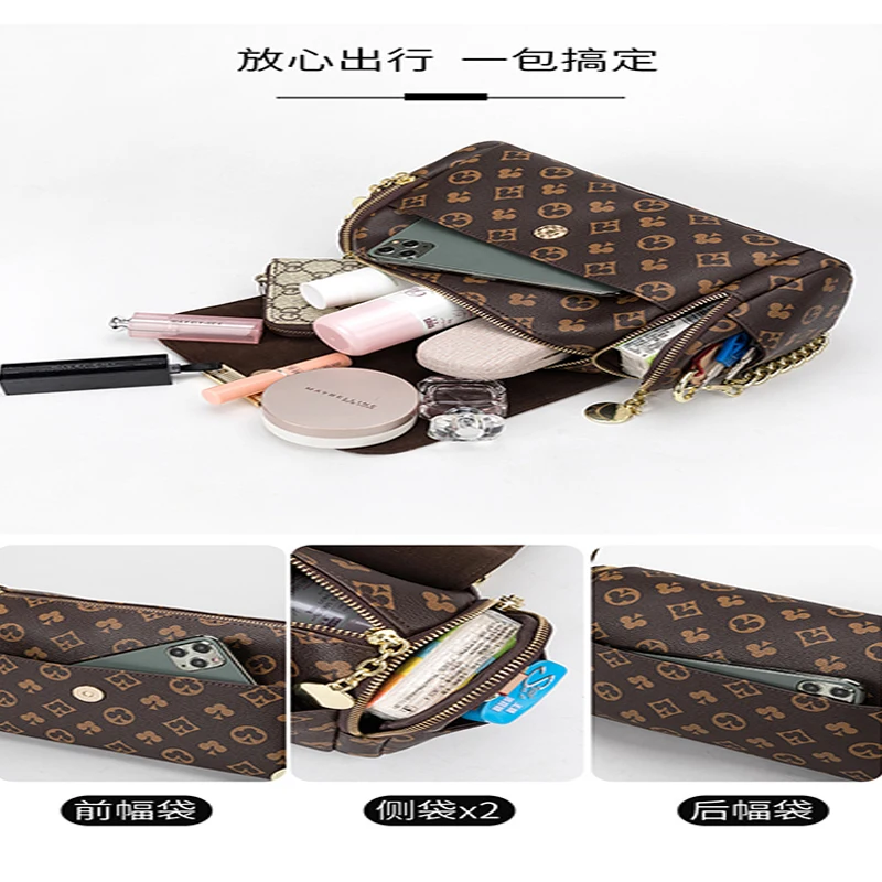 

2021 Women's Handbag Shell Print Design Luxury Brand Tote Bag Fashion New High Quality PU Leather Messenger Bag Female Handbag