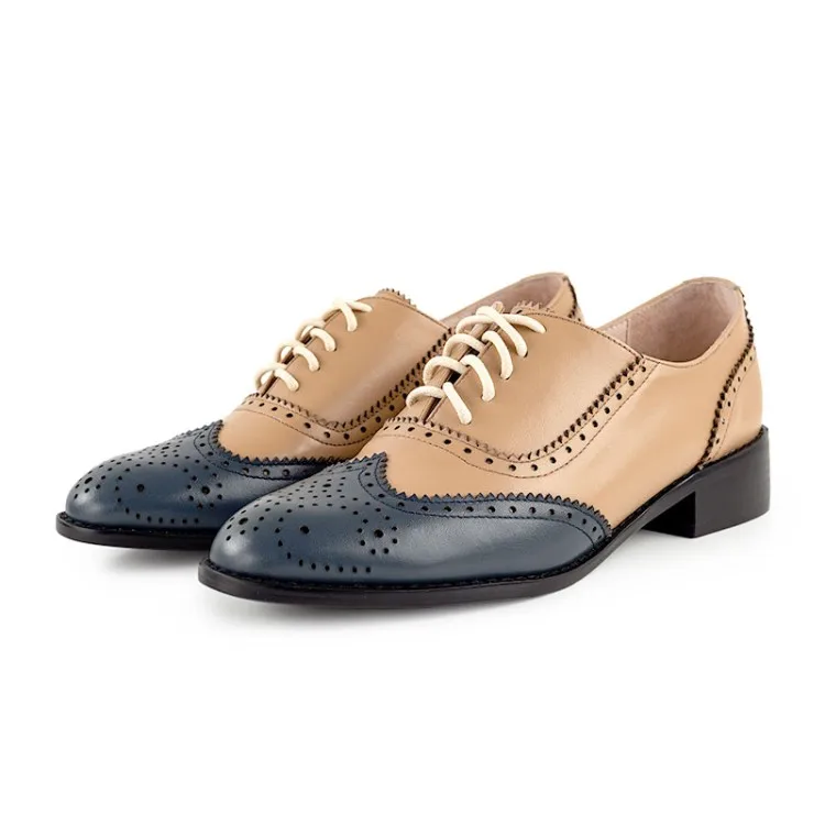 MLJUESE/женские туфли-лодочки Сезон осень-весна Обувь с перфорацией типа броги из