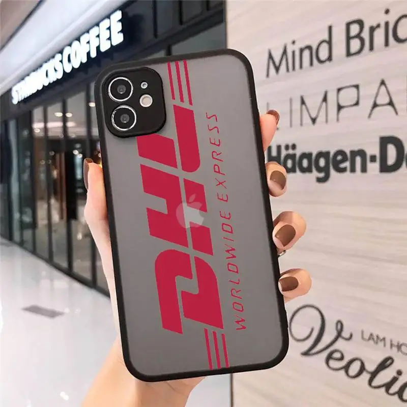 

Hot DHL Express Anniversary Edition Label Phone Cases matte transparent For iphone 7 8 11 12 plus mini x xs xr pro max cover