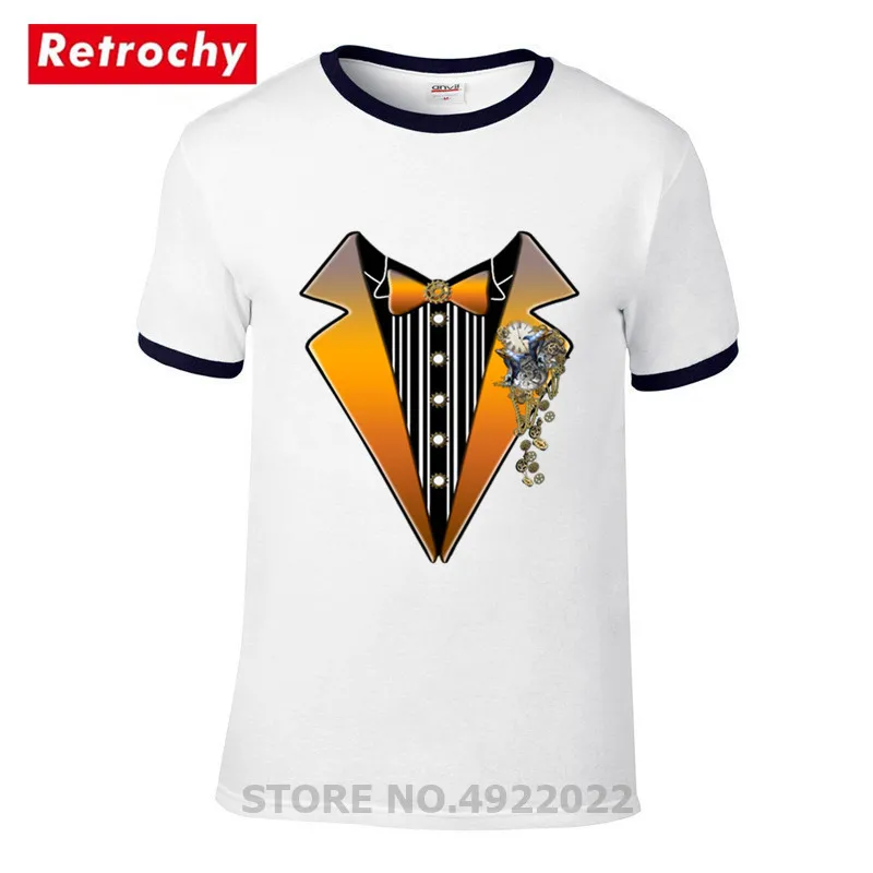 Новое поступление смокинг для хипстера Дизайнерская мужская футболка забавные