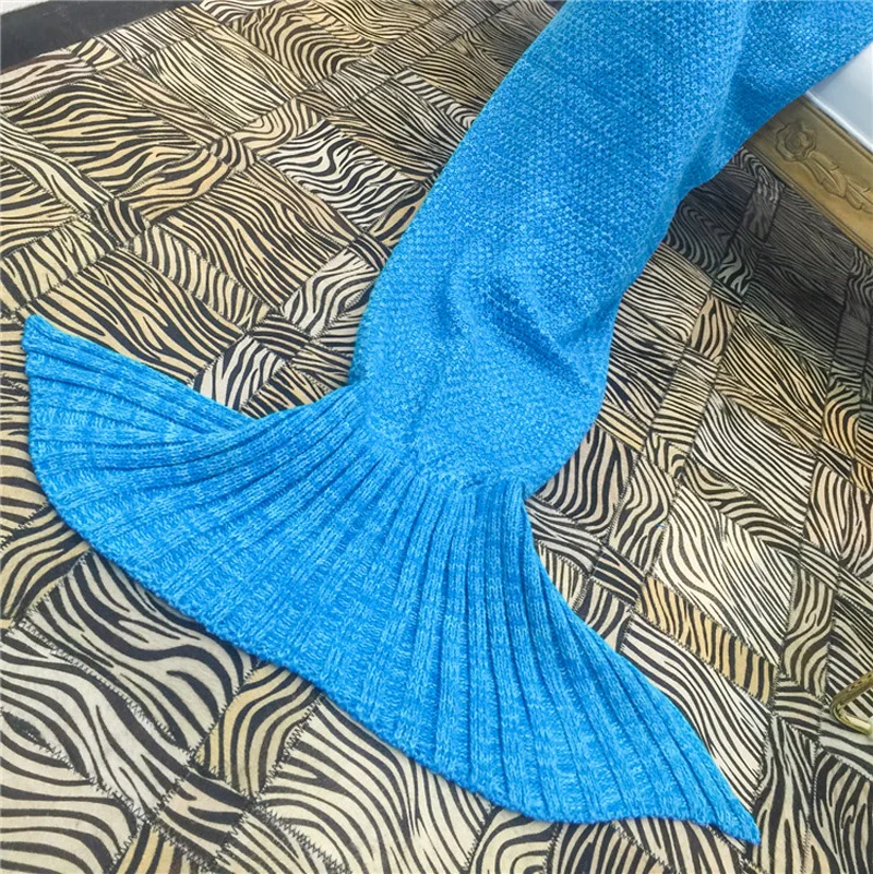 Покрывало Русалочки в клетку флисовое плюшевая покрывало для дивана и