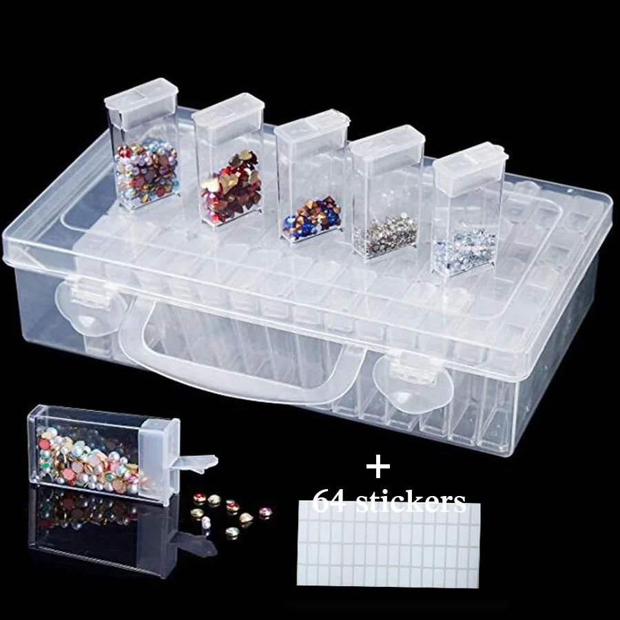 28/64 сетка со стразами аксессуары для рисования чехол прозрачные пластиковые