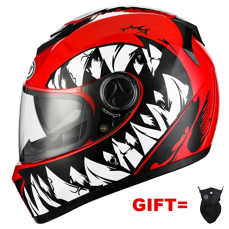 

Мотоциклетный шлем, закрывающий лицо, с двойной линзой, для взрослых, с двойными козырьками, casco Moto, 2021