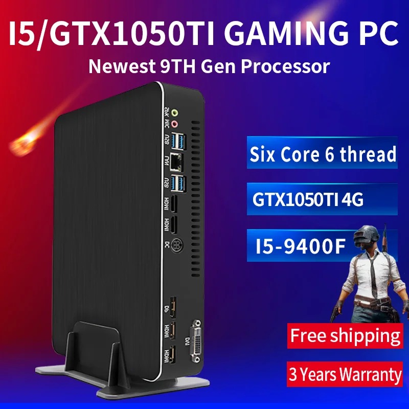 Мини-Игровой ПК 9-го поколения Intel Core i5 9400F GTX1050Ti GTX 1650 Win10 Pro Barebone Nettop Linux настольный