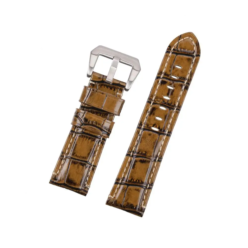 

Special Pattern High Qulaity Colorful Genuine Cowhide Leather Watchband Watch Straps 24mm