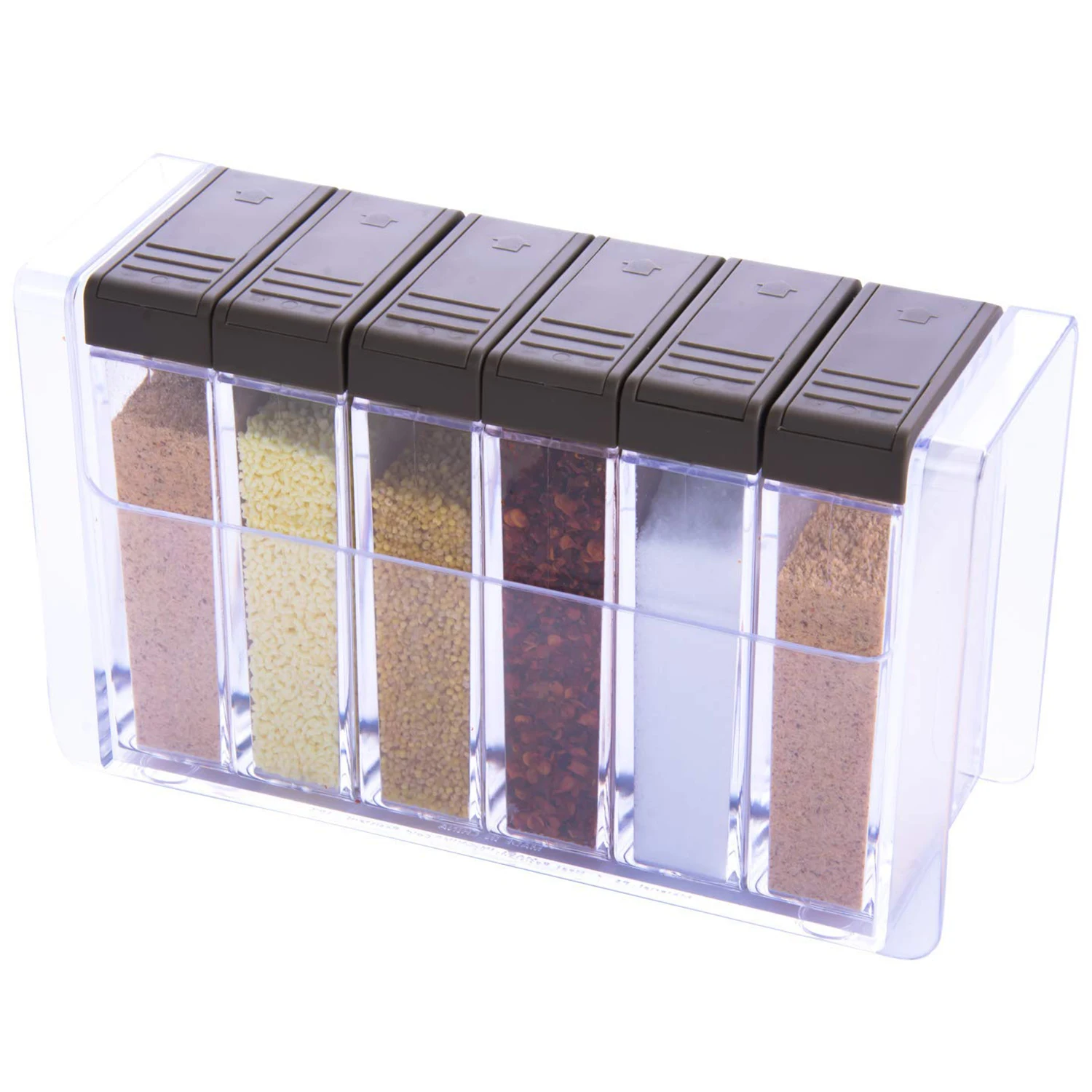 Набор из 6 банок для специй коробка приправ и контейнер хранения с подносом соли