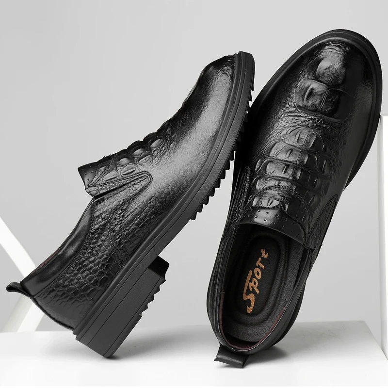 

zapatos breathable male leather sapatos 2020 leisure masculino casuales sapato mens mens para de casual sport black cuero new