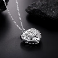 Hot beautiful 925 Stamp Silver romantic Heart Pendant Necklace For Women Fashion brands party wedding Jewelry gifts