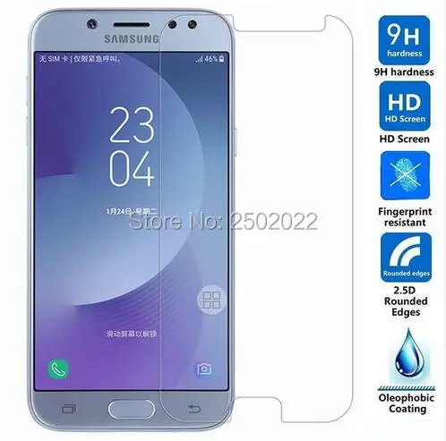 

2 шт. для samsung galaxy j5 2017 закаленное стекло 9h защитная пленка Взрывозащищенная защитная пленка для ЖК-экрана для j5 pro j530 защита