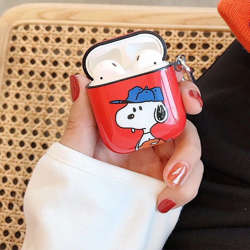

Airpods Case Cartoon Kawaii Snoopy Silica gel Cover for Airpods Pro Case 2 Earphone Coque Case Airpods