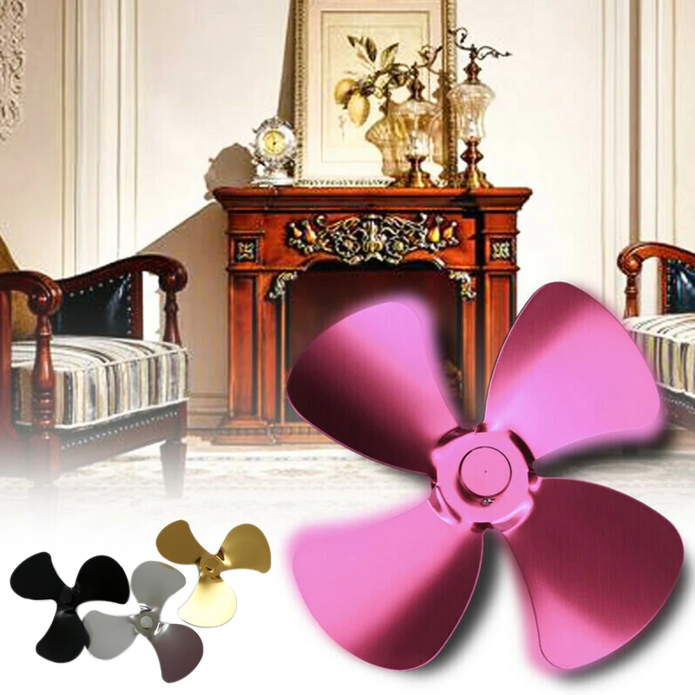 

Sturdy Accessories Modern Replacement Low Noise Heat Powered Stove Fan Blade Multicolored Wood Burner Aluminum Alloy Practical