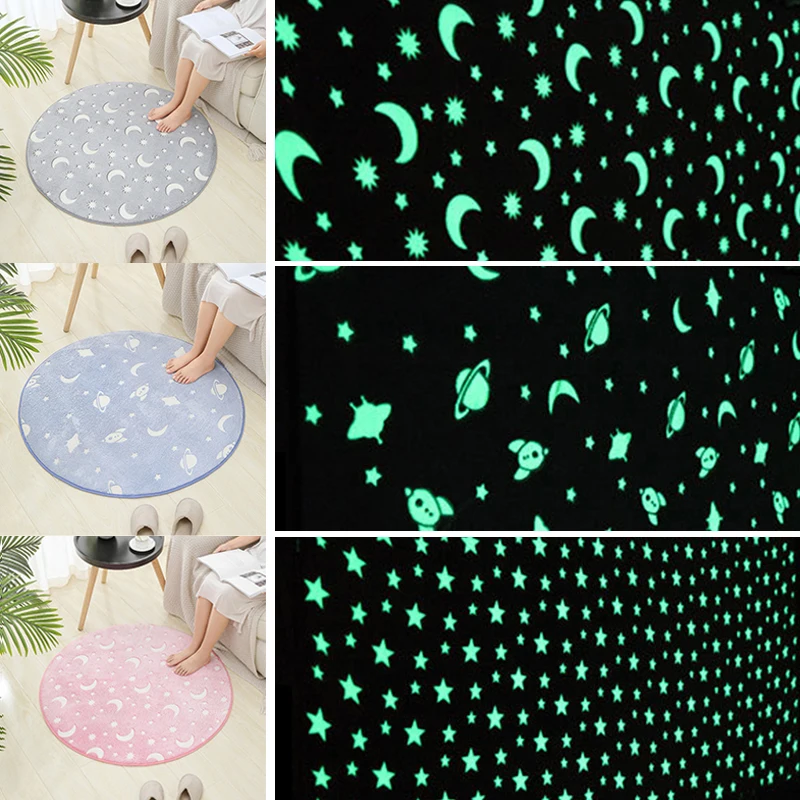 

Ultra Soft Fluffy Carpet for Living Room Luminous Shag Rug Faux Fur Non-Slip Printed Floor Carpet Bedroom Kids Baby Room Mats