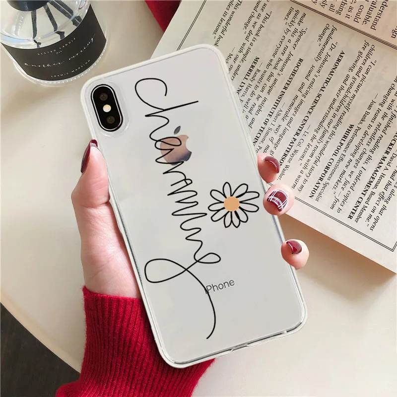 Мягкий силиконовый чехол Flower daisy для iphone 11 11pro x xr xsmax 6 6s 7s 8 7plus 5 SE 2020 модный