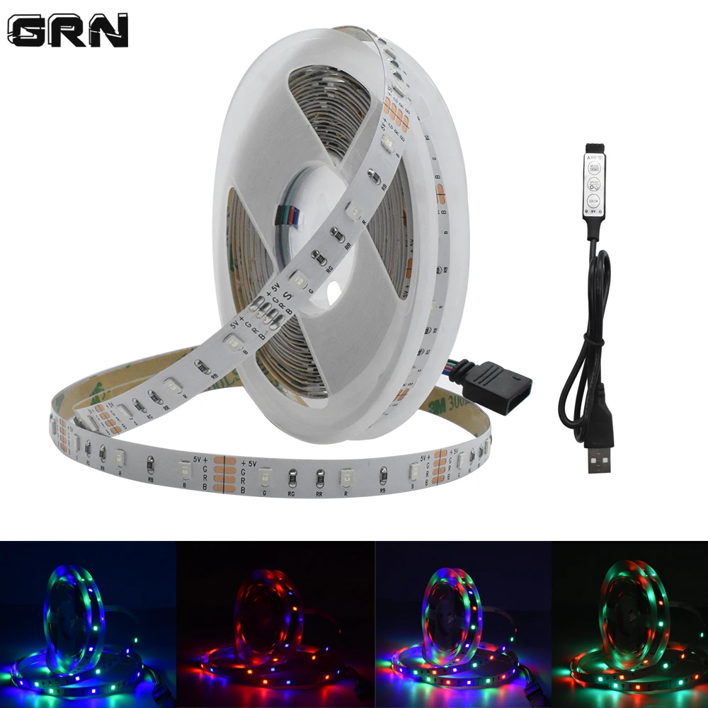 Светодиодная лента SMD2835 для подсветки гибкая LED полоска с RGB подсветкой теплого