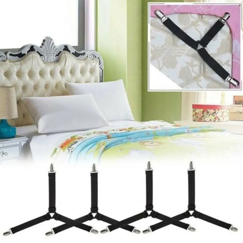 4 шт. держатель тканевый ремень слипоны простыни закрепительный зажим эластичная