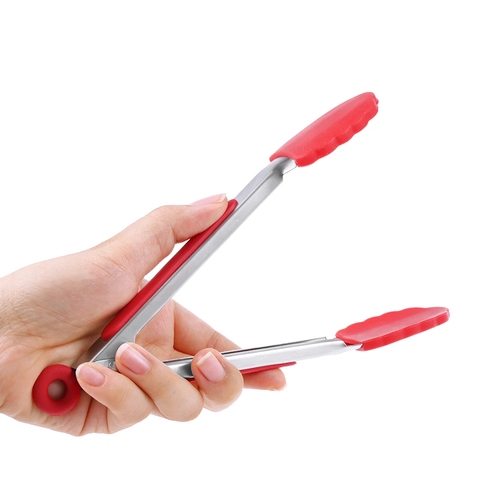 Силиконовые щипцы для барбекю гриля сервировки салата хлеба антипригарные