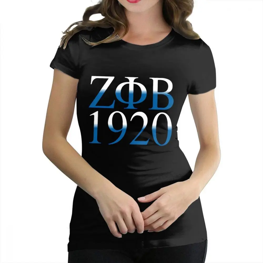 

Zeta Phi Beta Logo Basic Short Sleeve T-Shirt Women Casual Loose Fit Tunic Top Baggy Comfy Tshirts