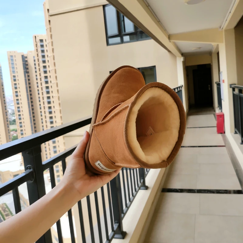 Begocool женские зимние сапоги дизайнерские из натуральной коровьей замши